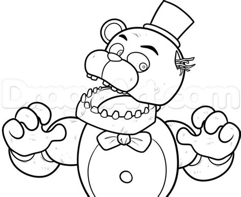 Fnaf 2 with bonnie, springtrap, golden freddy, chica, toy bonnie, mangle and foxy online. Fnaf Golden Freddy Drawing | Free download on ClipArtMag