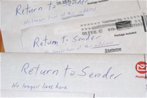 Address databases) and serviced by the universal service provider, an post. "Return to Sender…"