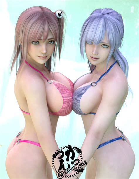 Rule 34 2girls 3d Ass Bangs Bikini Blue Eyes Breast To Breast Breasts Cleavage Dead Or Alive