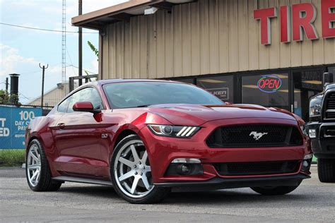 2017 Ford Mustang Gt S550 Burgundy With Ferrada Fr1 Aftermarket Wheels