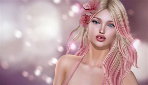 pink fantasy blonde girl flower artwork 5k hd artist 4k wallpapers images backgrounds