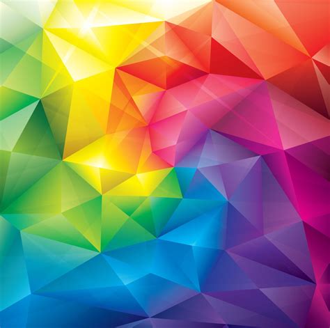Colorful Crystal Polygonal Background Vector Download