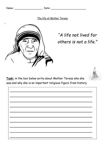 The Life Of Mother Teresa Teaching Resources