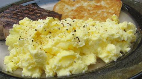 Cool the eggs under cold, running water. The Lady's Perfect Scrambled Eggs ( Paula Deen ) | Recipe ...