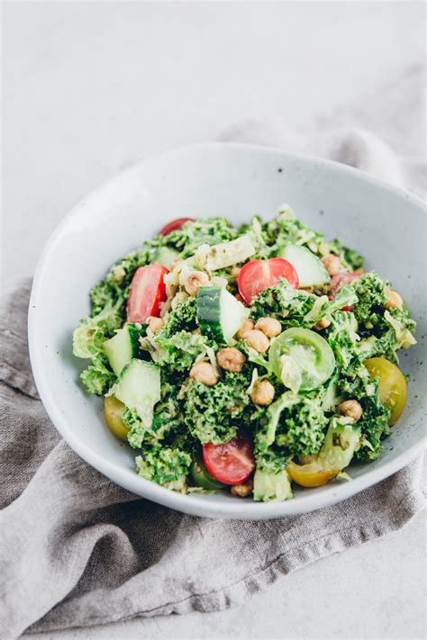 Creamy Avocado And Kale Salad With Crispy Chickpeas Swoon Food