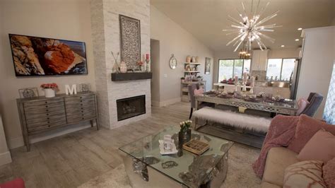 Neutral Modern Living Room With White Fireplace Hgtv