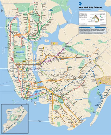 New York Subway Map Made Easy Maponlinecom