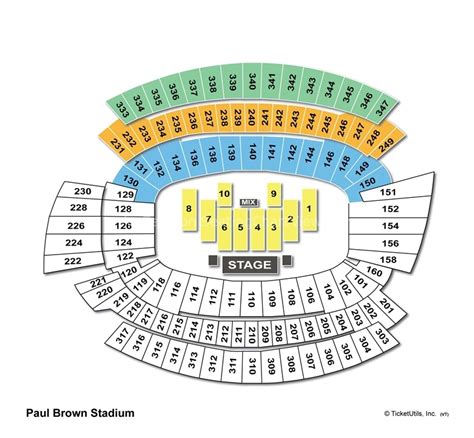 Bengals Paul Brown Stadium Seating Chart Elcho Table