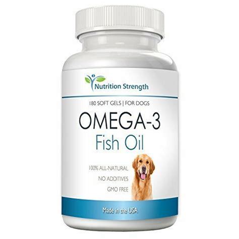 Omega 3 Wild Fish Oil For Dogs Nutrition Strength Epa Dha 180 Soft Gels