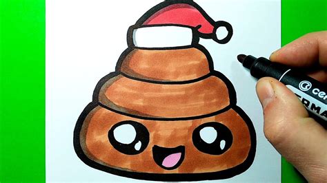 How To Draw A Poop For The New Year Cute Easy Youtube