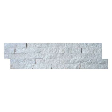 White Quartz Stacked Stone Cladding Panel Eazyclad Stone Cladding