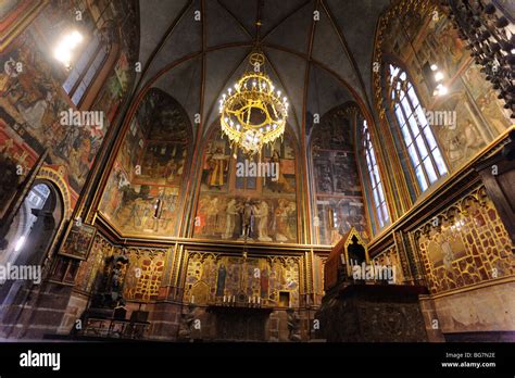 Interior Of St Wenceslas Chapel In St Vitus Cathedral Hradcany Castle