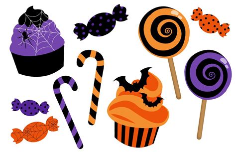 Halloween Candy Clip Art Set Illustrations Creative Market