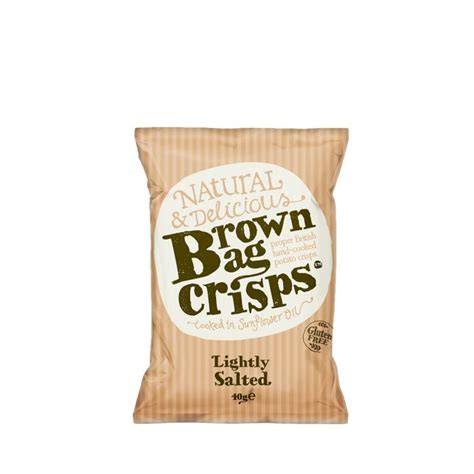 Brown Bag Crisps Lightly Salted Crisps 20 X 40g
