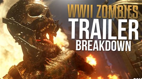 Call Of Duty Ww2 Zombies Trailer Breakdown And Story Info Youtube