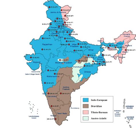 Map Of India Languages Maps Of The World