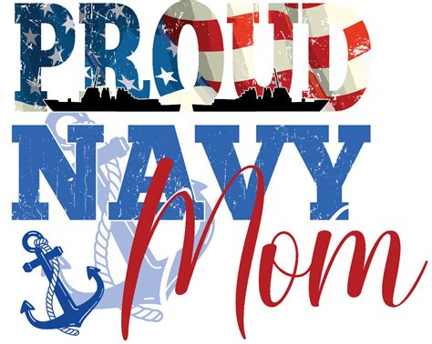 Proud Navy Mom Png File Etsy