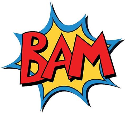 Comic Book Bam Photographic Print By Mdrmdrmdr Redbubble