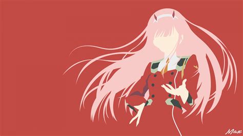 Darling In The Franxx Pink Hair Zero Two With Red Dress