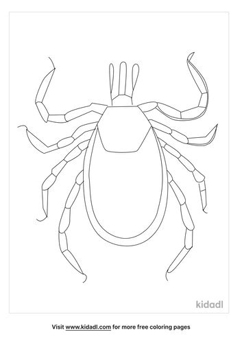 The Tick Coloring Page Free Bugs Coloring Page Kidadl