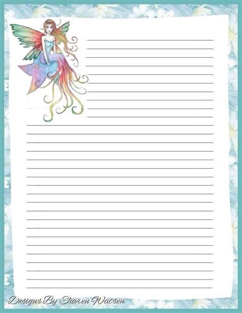 Pin By Madelene Topliceanu On Fairies Writing Paper Printable