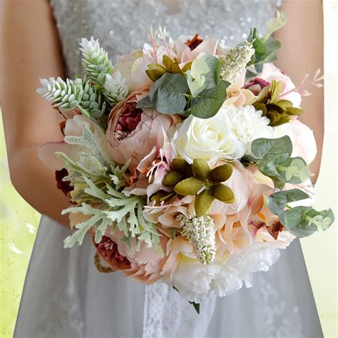 Buy Artificial Wedding Bouquets Flowers Hand Made