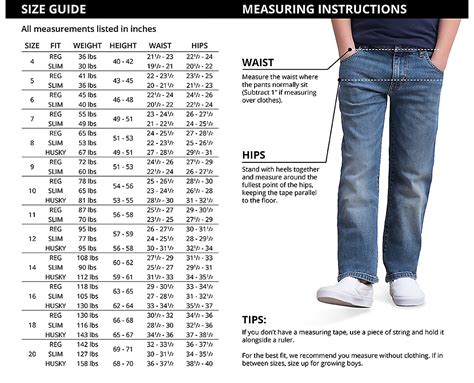 wrangler jeans length chart