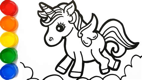 Dibujos Para Pintar Unicornios Con Arcoiris Imagen Para Colorear Images And Photos Finder