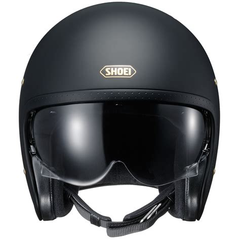 Shoei Jo Solid Matt Black Open Face Motorcycle Motorbike Helmet Crash