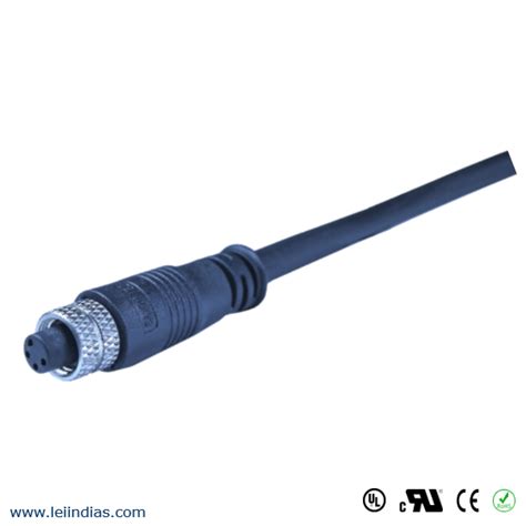 M8 8 Pin Male Connector Cable Assembly Lei India