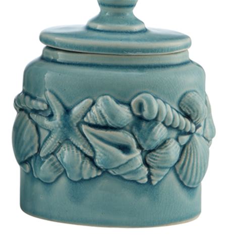 Wholesale Unique Shell Design Kitchen Blue Ceramic Canister Sets Buy