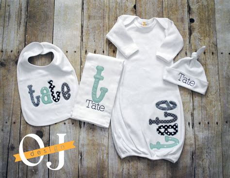 Personalized Baby Boy T Set Newborn T Set Infant