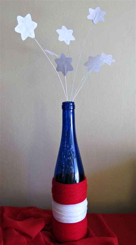 stars  stripes wine bottle centerpiece favecraftscom