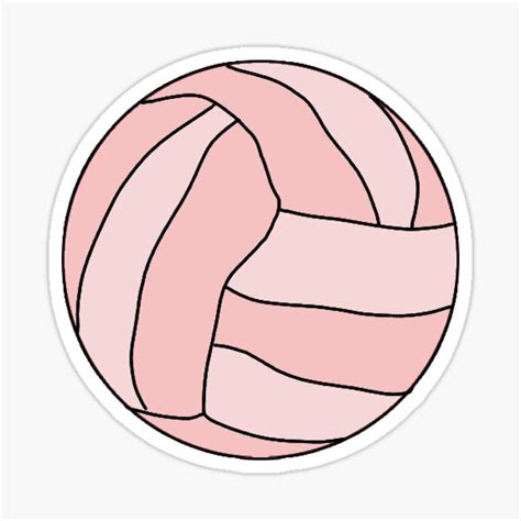 Pink Volleyball Sticker For Sale By Angeloha Redbubble