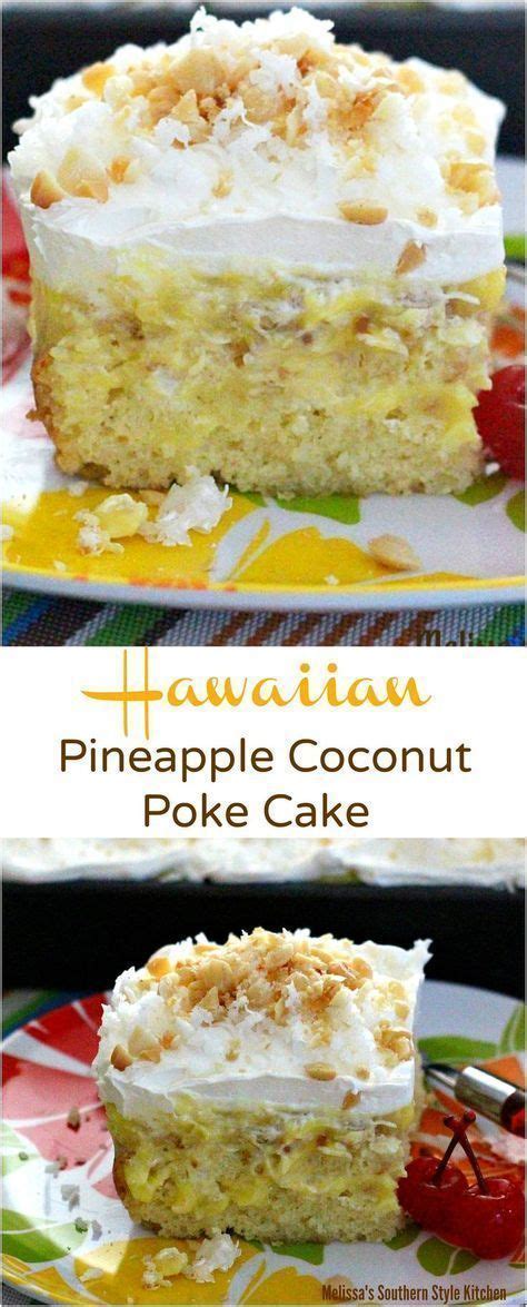 Whisk coconut cream and condensed milk together during last few minutes of baking. Hawaiian Pineapple Coconut Poke Cake (With images) | Poke ...