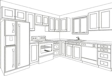 View Layout Kitchen Design Drawing Background Wallpaper Free