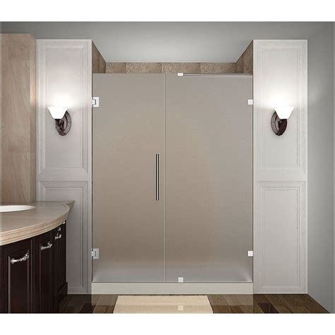 When looking into shower door options frameless doors offer a tremendous variety in styles. Aston Nautis 57 in. x 72 in. Completely Frameless Hinged ...