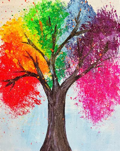 Rainbow Tree Painting Kit 1020artworks