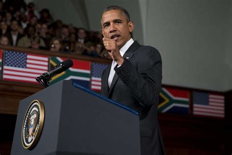 Obama Appelle Les Jeunes Sud Africains à Sinspirer De Mandela