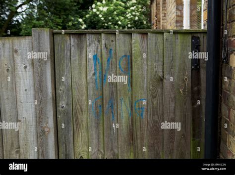 Gang Graffiti In Noth London Stock Photo Alamy