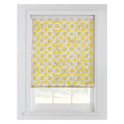 Evelyn Yellow Patterned Roller Blind 122 X 160cm Buy Now At Habitat