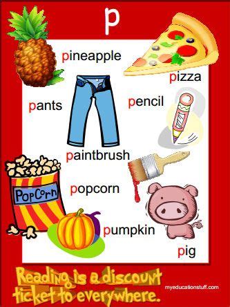 However, there are many more. p Words - Alphabet Poster | Phonics posters, English phonics, Teaching ...