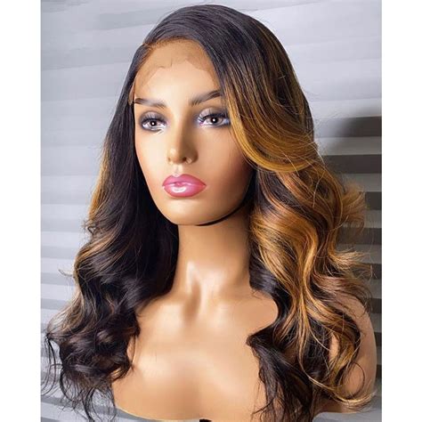 Ombre Human Hair Wig Color Human Hair Lace Wig Body Wave Etsy Wig Hairstyles Human Hair