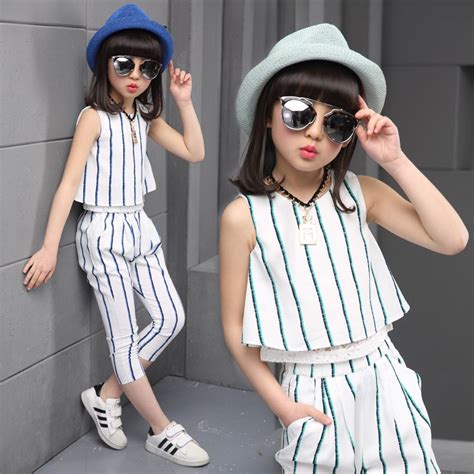 5 14 Years Girls Clothing Set Cute Kids Girls Clothes Set Lovely Girl Tops Pants Girls Suit