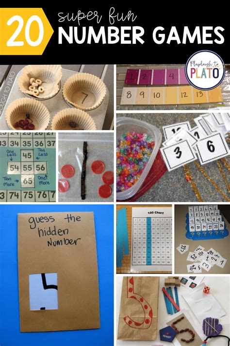 20 Super Fun Number Games For Kids Playdough To Plato