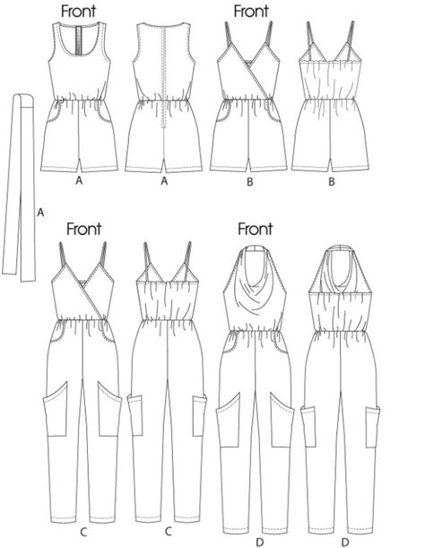 Free Printable Sewing Patterns Jumpsuits In Lengths And Sash Pants Shorts