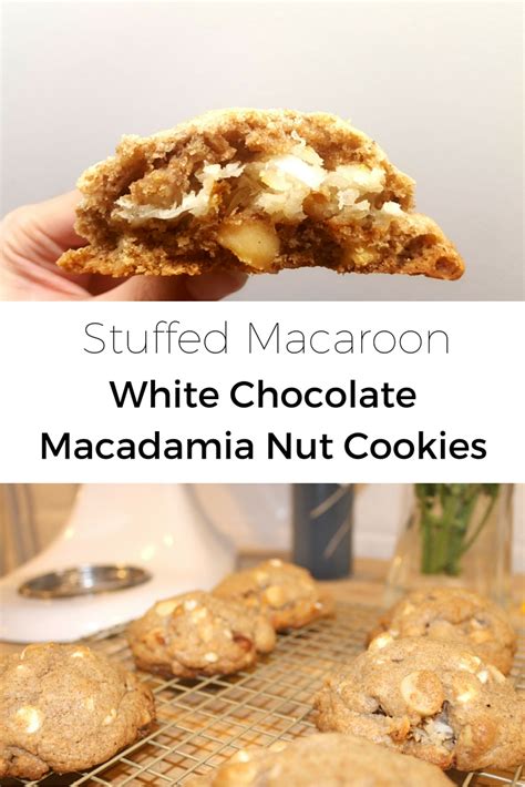 Planes Trains And Running Shoes Recipe Stuffed Macaroon White Chocolate Macadamia Nut Cookies