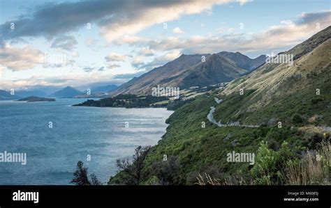 The Road Along Lake Wakatipu On The Drive Between Queenstown And