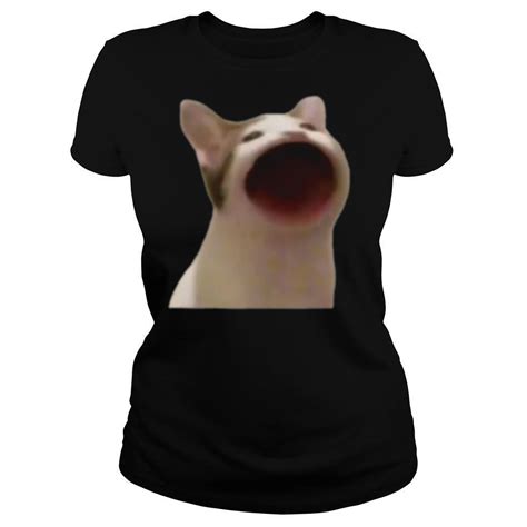 Wide Mouth Cat Meme Popping Cat Meme Singing Cat Meme Shirt