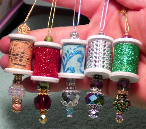Fabric Thread On Spools Make Pretty Ornaments Quilting